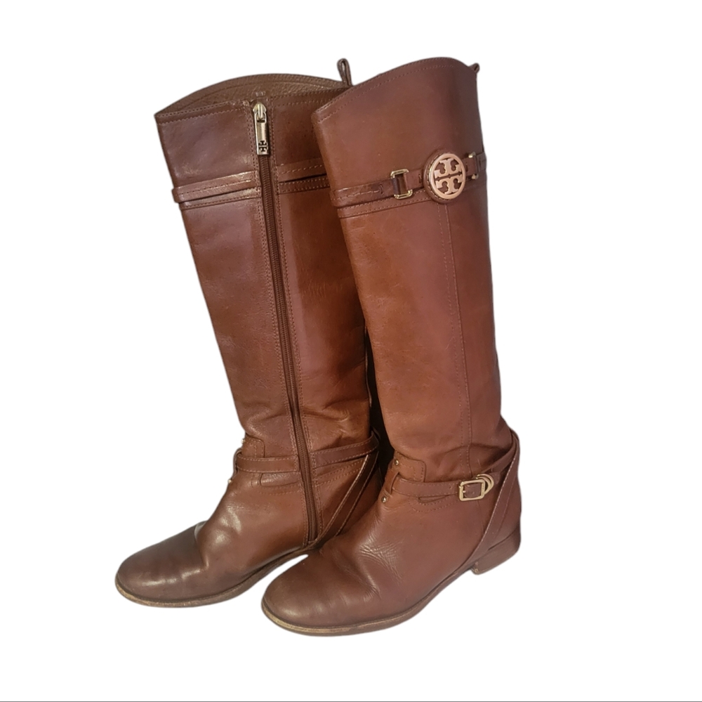 Tory Burch Leather Riding Boots